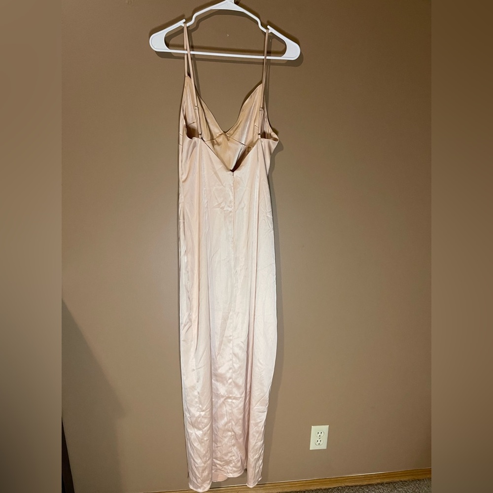 Naked wardrobe satin dreams beige dress - Picture 7 of 10